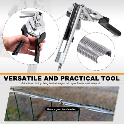 🔥M-Type Hog Ring Pliers Kit – Semi-Automatic Spring-Loaded Fence & Cage Repair Tool