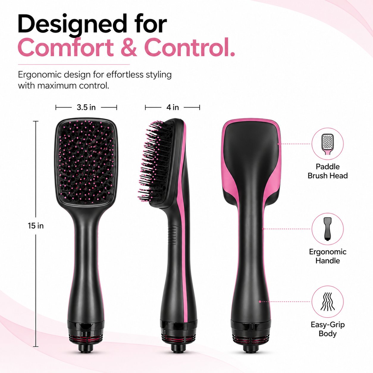 🔥Ionic Hair Dryer and Styler Brush for Straight Hair, Waves & Curls