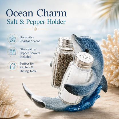 🤣Coastal Animal Salt & Pepper Shaker Holder Set
