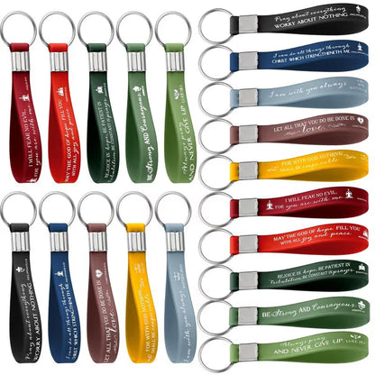 🔥✨24/36/100Pcs Bible Verse Keychain Christian Trendy Keychain Wristlet