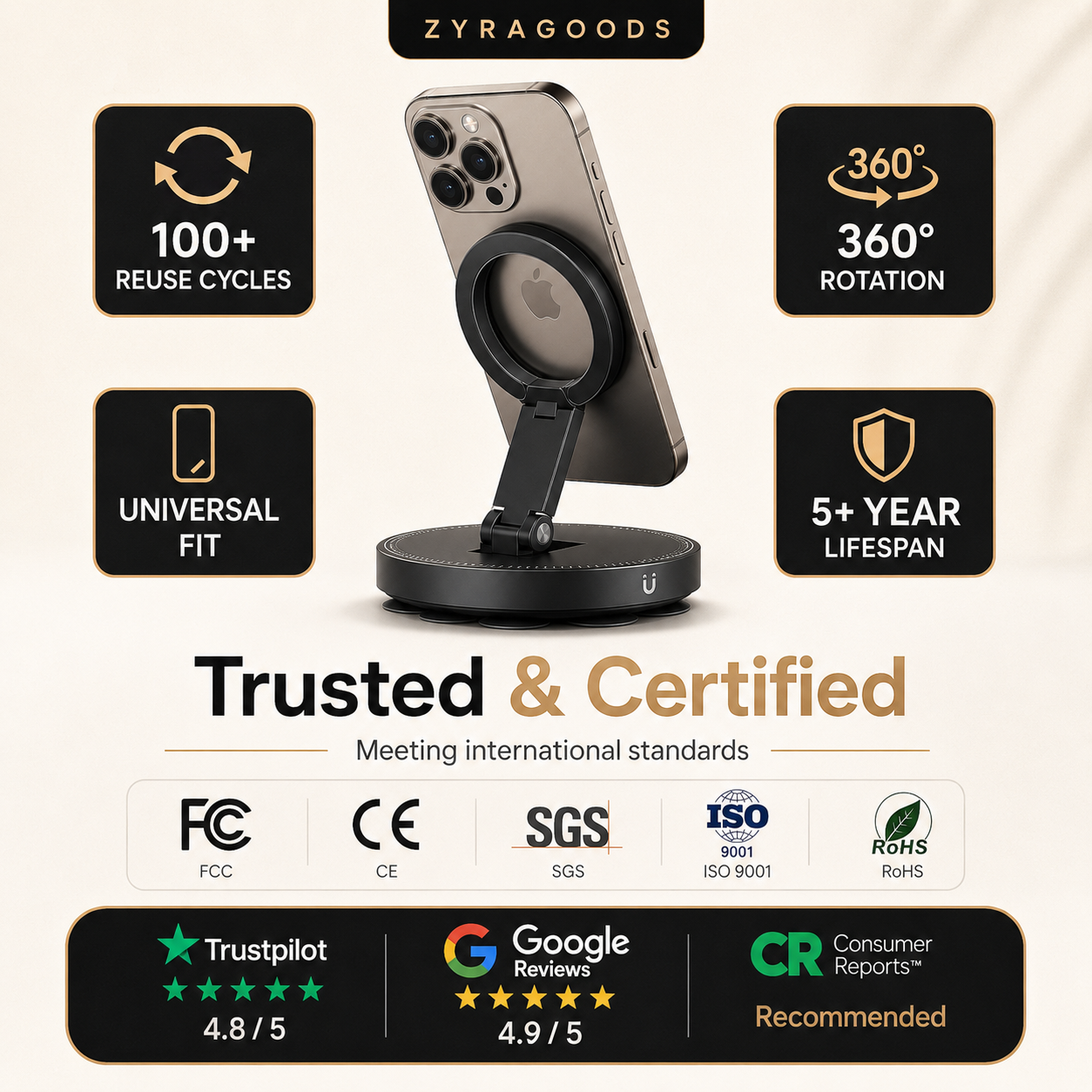 🎉 2026 Sale — Over 31,000 Sold! 💞 Multi-Functional Magnetic & Suction Phone Stand