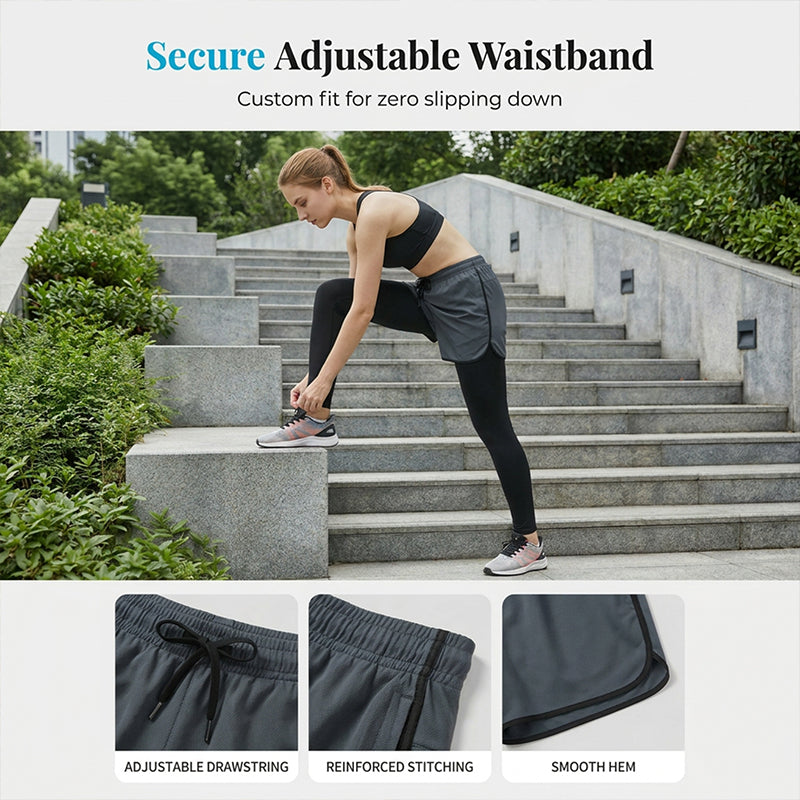 🏃‍♂️ LIMITED-TIME 40% OFF! ✨ Men's 2-in-1 Running Tights with Shorts – Compression, Quick-Dry ✨