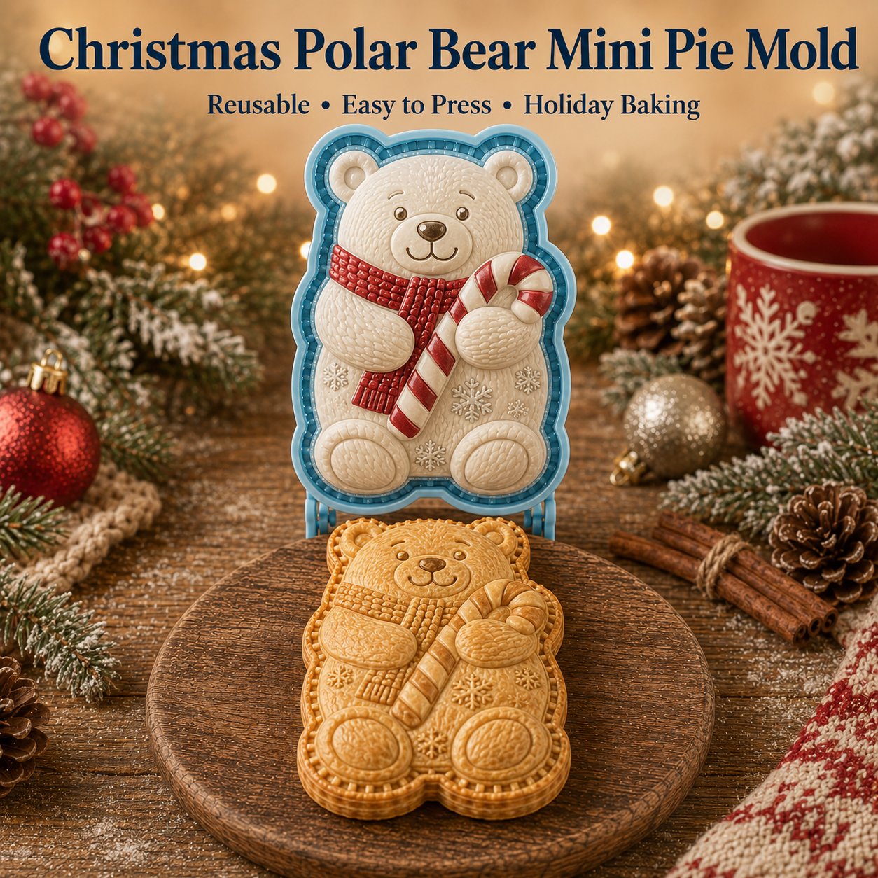 🎄16-Design Christmas Mini Pie Mold Collection | Reusable Embossed Molds for Shaping Detailed Santa, Snowman, Reindeer, Tree & Holiday Pies 🥧✨