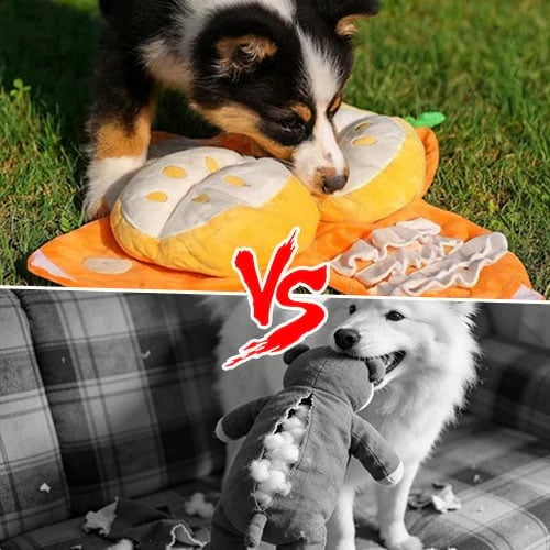 🐶Orange Hide-and-Seek Plush Dog Toys