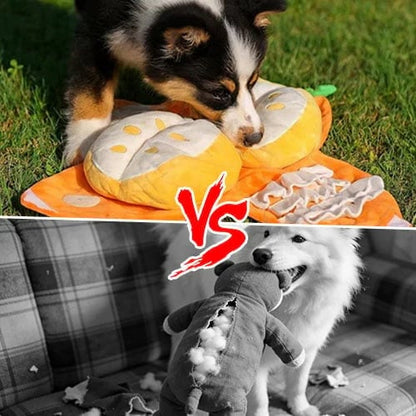 🐶Orange Hide-and-Seek Plush Dog Toys