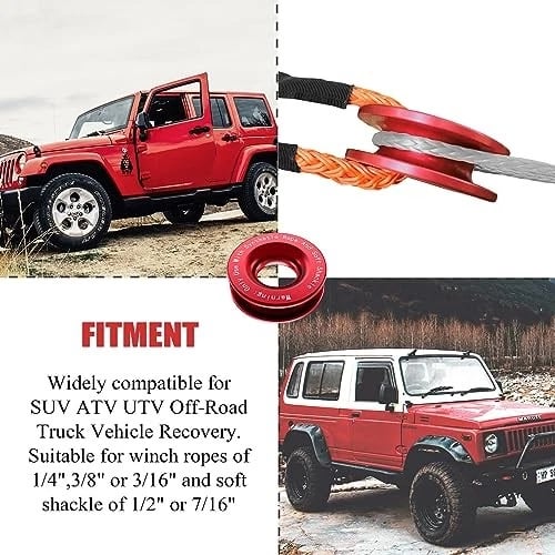 Universal Off-Road Towing Recovery Kit, UV Protection Soft Shackle for SUV Truck🛡️