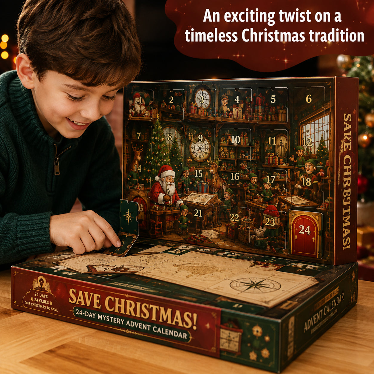 ⏳ Last Day 49% OFF – 24-Day Mystery Adventure Advent Calendar Collection | 24 Clues, Hands-On Puzzles & One Final Reveal