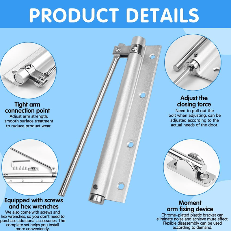 Automatic Door Self-Closing Hinge