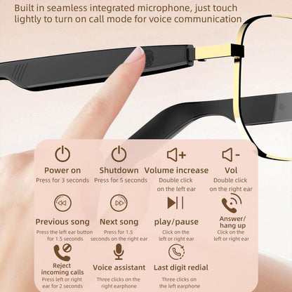 😎 Smart Bluetooth 5.4 Audio Sunglasses – Open-Ear, UV & Blue Light Protection💕
