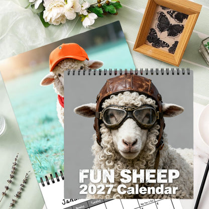 🐑 2027 Fun Sheep Calendar – 12 Months of Playful Sheep Portraits & Cheerful Farmyard Moments