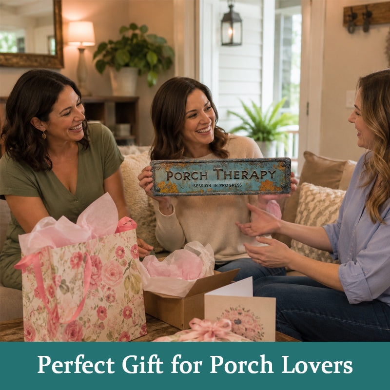 🏝️Country-style "Porch Healing" Metal Sign