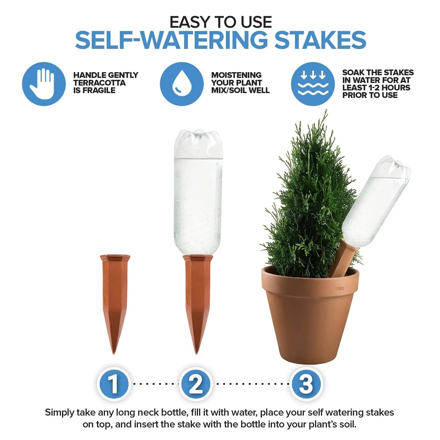 🔥Modern Innovations Self-Watering Terracotta Spikes