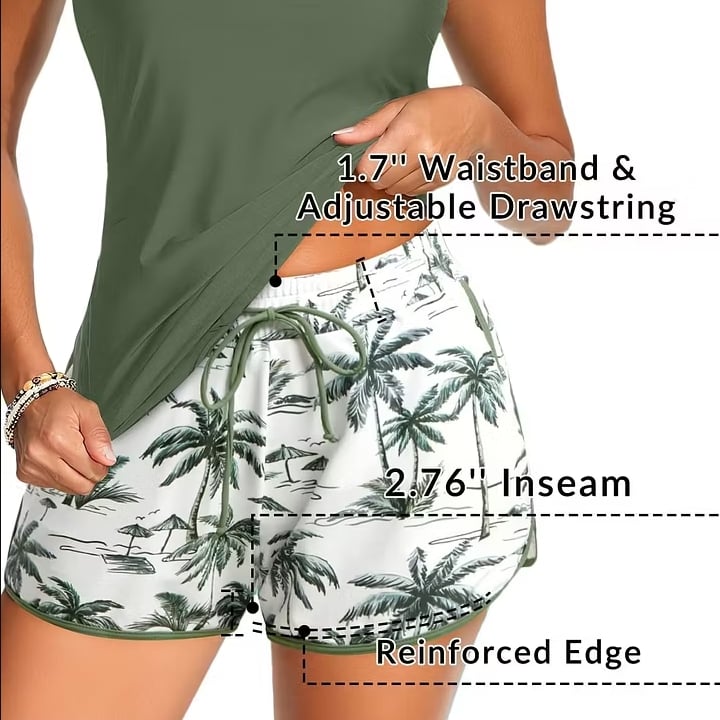 🏖️LAST DAY SALE 49% OFF 🔥Three Piece Tankini with Shorts🩱