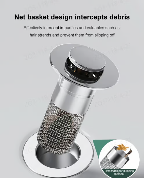 🔥Last Day Promotion 45% OFF🏆Pop Up Sink Drain Strainer----🛀Removes odors and prevents blockages
