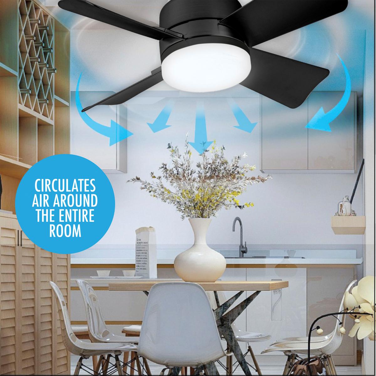 ⚡50K+ SOLD!🍃40W LED Ceiling Fan Light – 20.5” Ultra-Quiet 🎯  | For Bedroom 😴, Kitchen 👩‍🍳 & Garage 🛠️