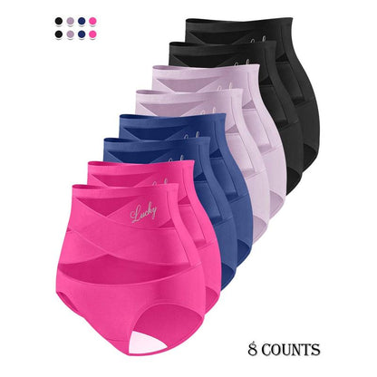 🌸Plus-Size High-Waist Cross Tummy Control Panties✨