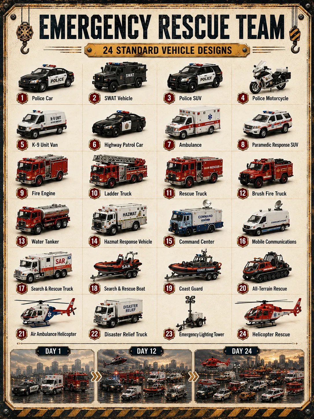🚚 🎁Build the Fleet™ Collection 24-Day Vehicle Advent Calendar Series | ✨A New Adventure Every Morning