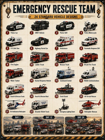 🚚 🎁Build the Fleet™ Collection 24-Day Vehicle Advent Calendar Series | ✨A New Adventure Every Morning