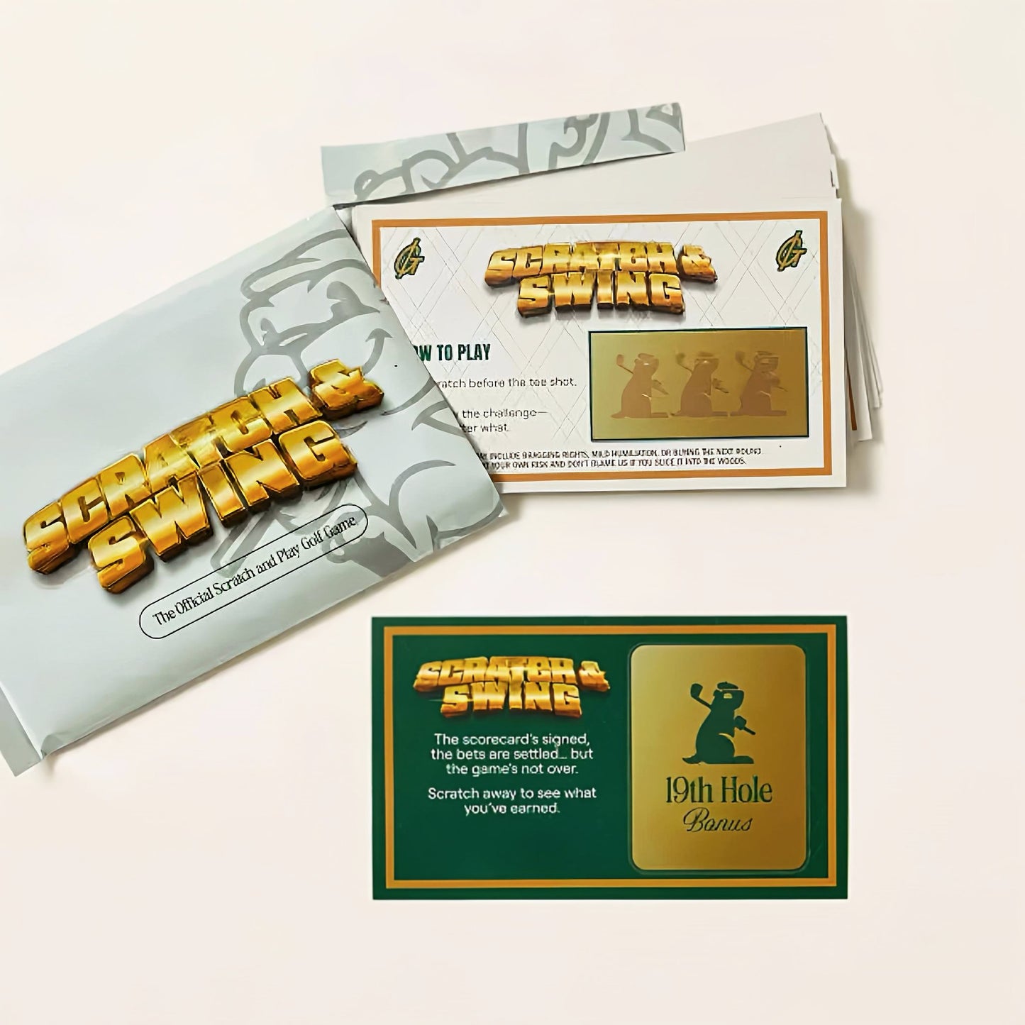 🏌️🎁 Scratch & Swing Scratch Off Golf Card Game (3-pack)
