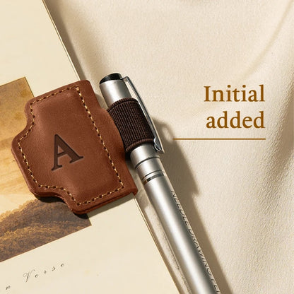 🔥Personalized Magnetic Leather Pen Holder Bookmark