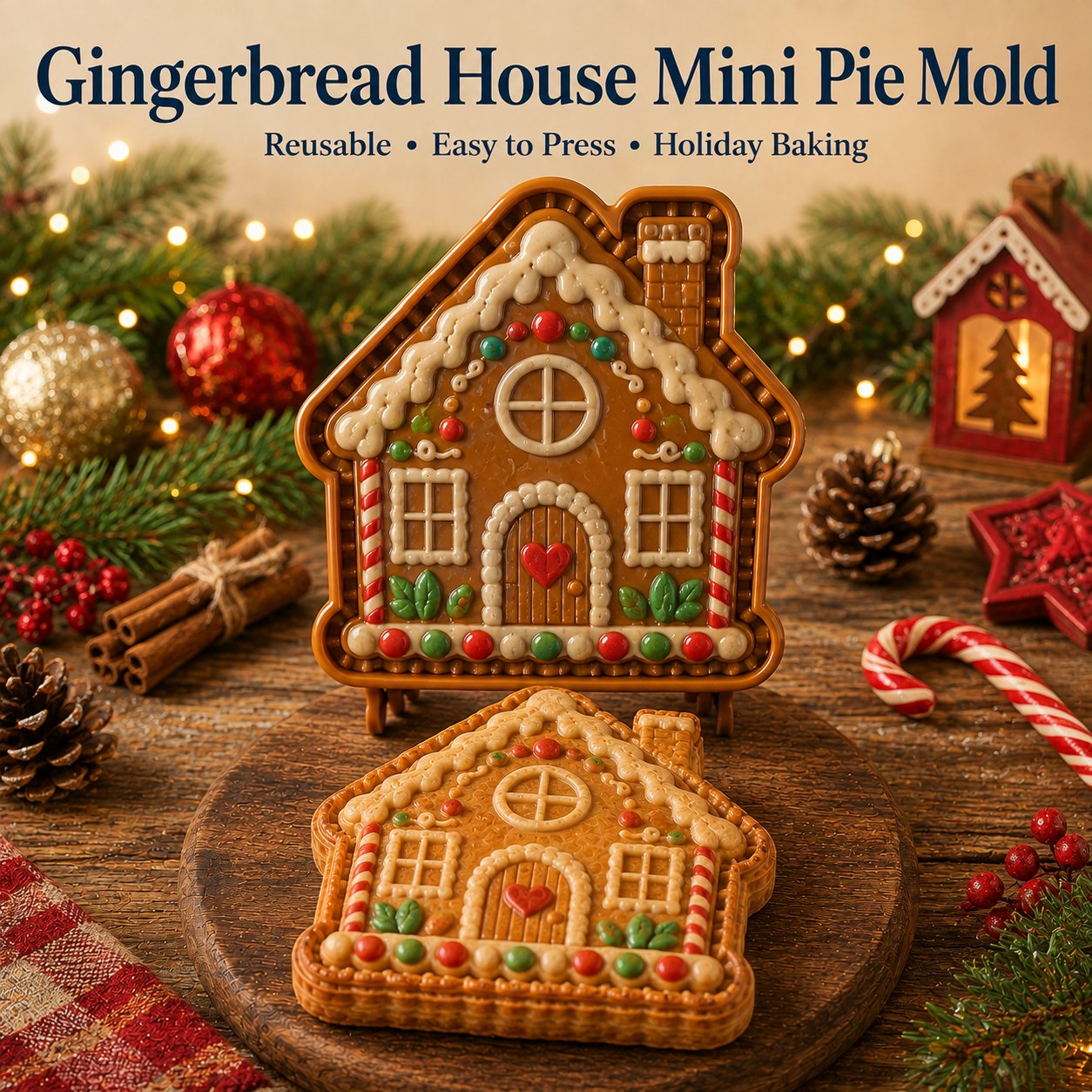 🎄16-Design Christmas Mini Pie Mold Collection | Reusable Embossed Molds for Shaping Detailed Santa, Snowman, Reindeer, Tree & Holiday Pies 🥧✨