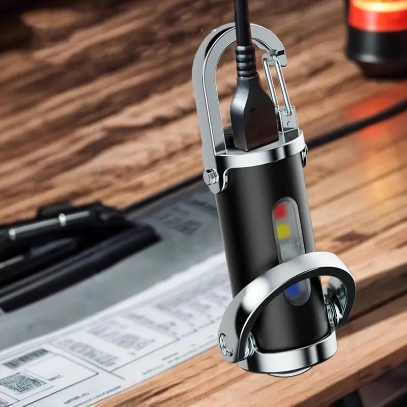 🔦✨Rechargeable Mini Keychain Flashlight - 800 Lumens, 6 Modes, Perfect for Outdoor Adventures, Work, and Emergencies