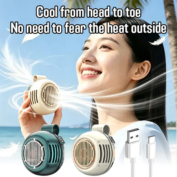 Mini Whirlwind Fan for Waist Clip Fan, 3 Speeds Hands-Free Neck Fan