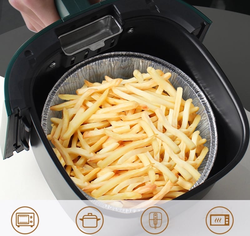 50-Piece Reusable Aluminum Foil Cooking Basket Inserts