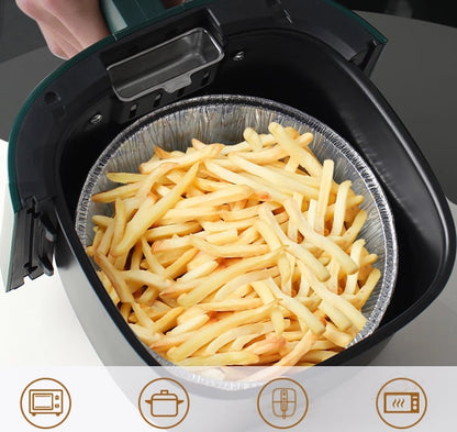 50-Piece Reusable Aluminum Foil Cooking Basket Inserts