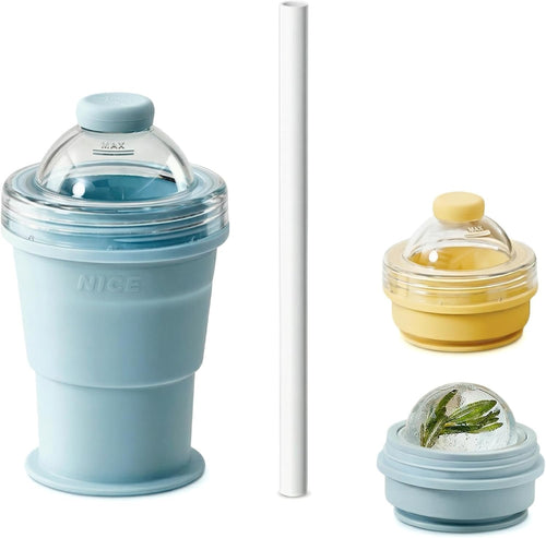 🔥2-in-1 Collapsible Silicone Ice🧊Ball Maker Cup