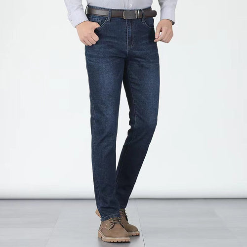 😎New Arrival👖Men's Elastic High Waist Straight Leg Jeans