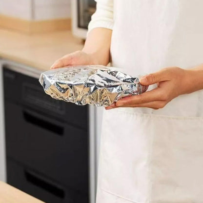 📢📢Buy 2 Get 1 Free ⏰🍲 Aluminum Foil Heat-Retaining Cover – Locks heat for hours, microwave safe. Reusable, eco-friendly. Keep every meal hot! ♻️✨