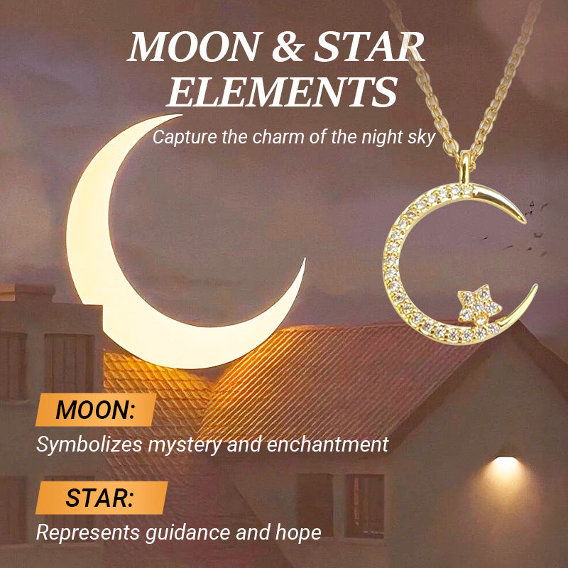 🎁 BUY 1 GET 1 FREE! 🌙✨ Bright Night: Moon Star Necklace – Glow-in-the-Dark Elegance with Celestial Charm 💫🌌