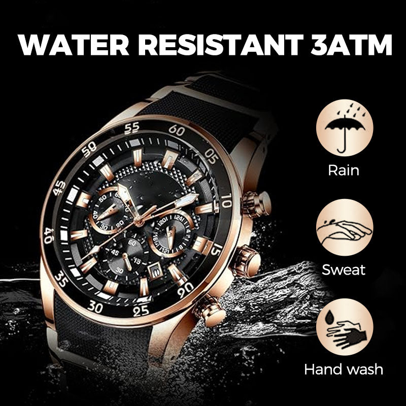 ⌚49% OFF NOW! ✨ Men's Waterproof Multifunctional Quartz Watch – Chronograph Design, Luminous Hands & Stainless Steel 🌊