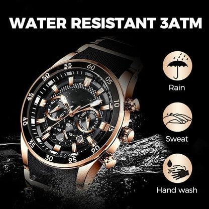 ⌚49% OFF NOW! ✨ Men's Waterproof Multifunctional Quartz Watch – Chronograph Design, Luminous Hands & Stainless Steel 🌊