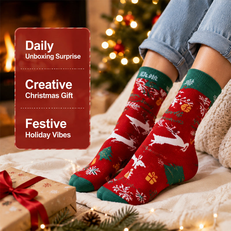 🎄 Unbox Daily Christmas Joy | Festive Sock Advent Calendar 🎁