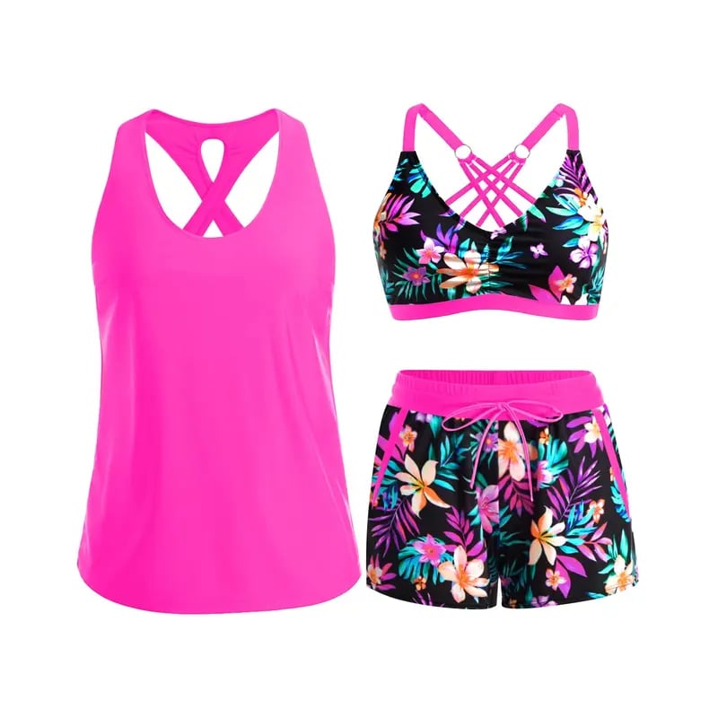 🏖️LAST DAY SALE 49% OFF 🔥Three Piece Tankini with Shorts🩱