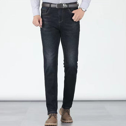 😎New Arrival👖Men's Elastic High Waist Straight Leg Jeans