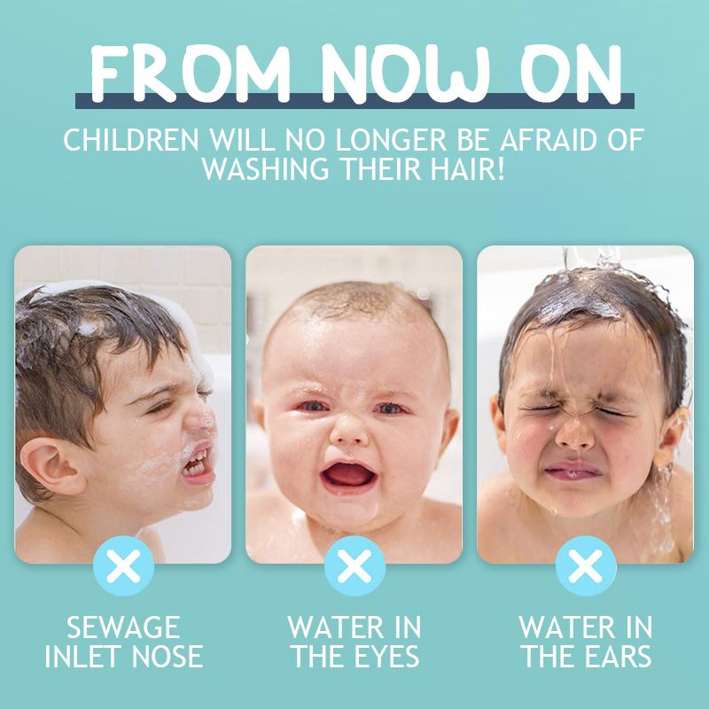 📢📢40% OFF !! ⏰ Kids' Ear Protective Cap – Waterproof Shower Hat, Adjustable & Cartoon Crown Design ✨