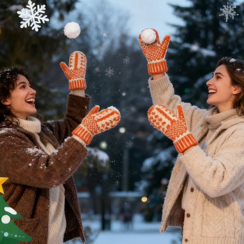 🎅 The Naughty List Mittens | Cozy Knit with a Hidden Attitude 🖕✨