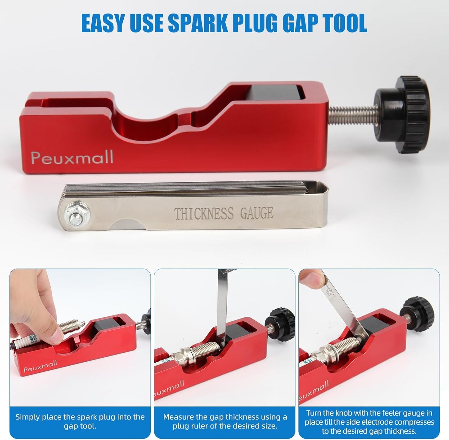 🛠️🔥A complete set! Spark Plug Gap Tool with Feeler Gauge