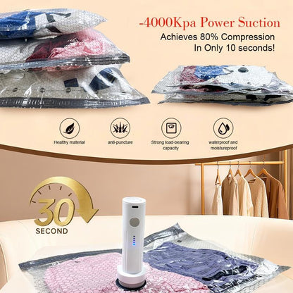 Cordless Travel Vacuum Bag Set