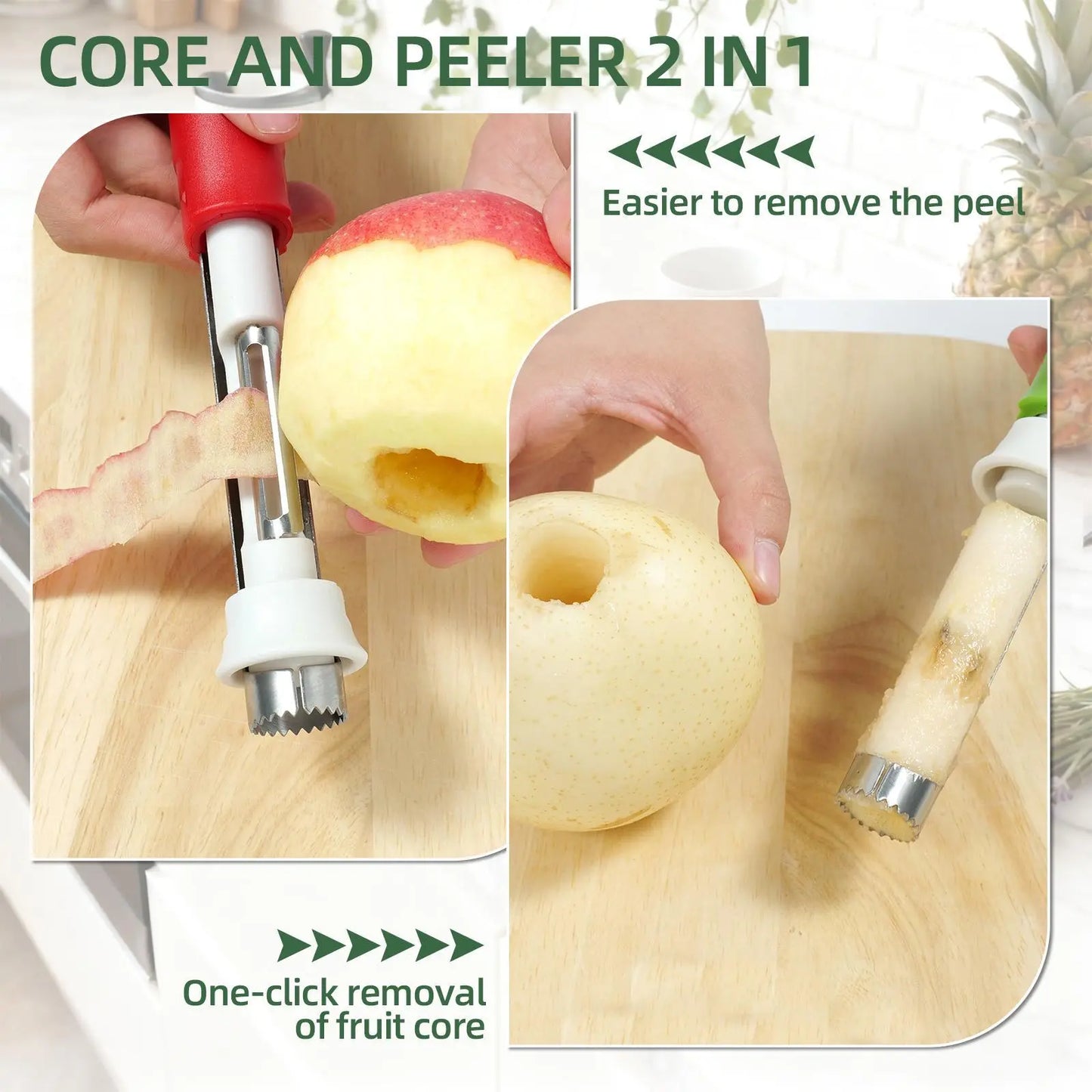 🍐Must-Have Kitchen Gadget | Core & Peel All Fruits Easily
