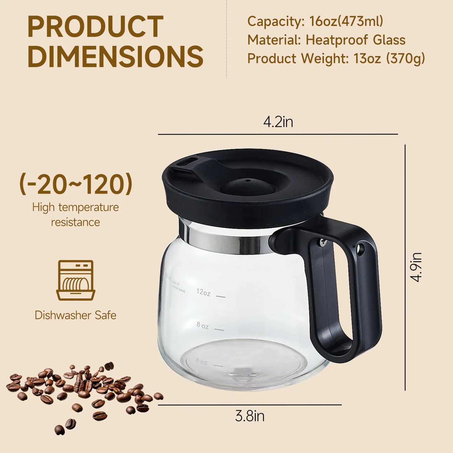 ☕16 Oz Glass Coffee Mug – Coffee Pot Style