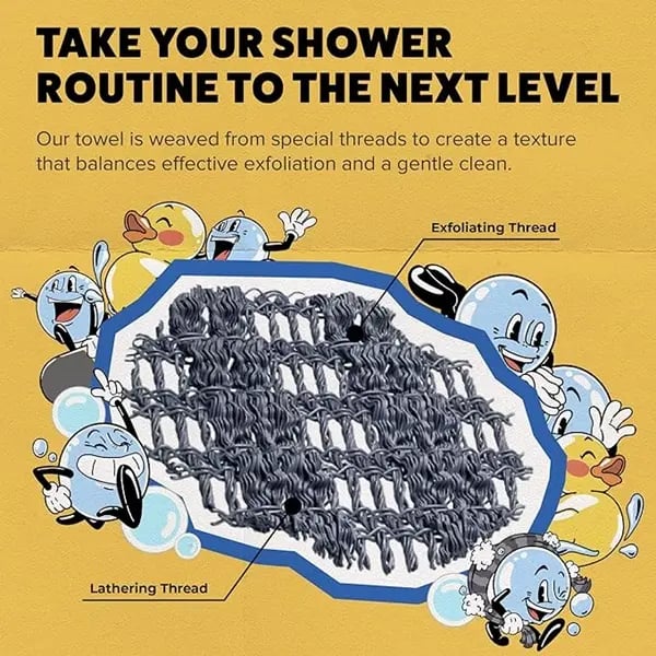 🥳Exfoliating Shower Bath Towel
