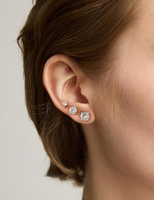 🔥Anti-Allergy, Ultra-Bright Fashionable And Luxurious Stud Earrings, Sleeping With It (Sliver color)