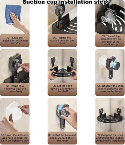 Newest Bear Suction Cup Bathroom Shower Shelves