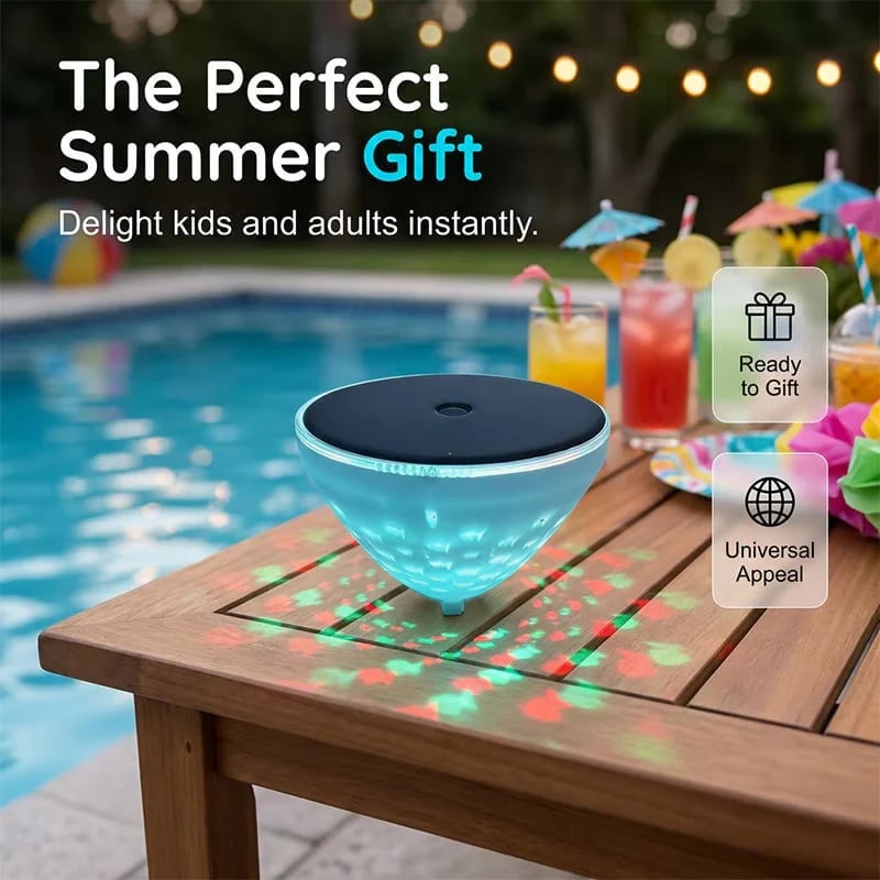 🐟✨Solar Floating Pool Light with Magical Fish Projection 🌊💡