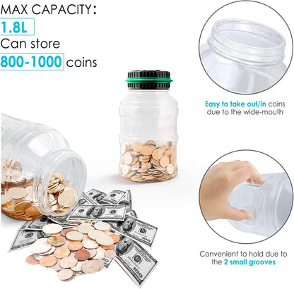📢📢50% OFF !! ⏰Watch Savings Grow – Digital Money Box with Auto Coin Counting & Target Setting