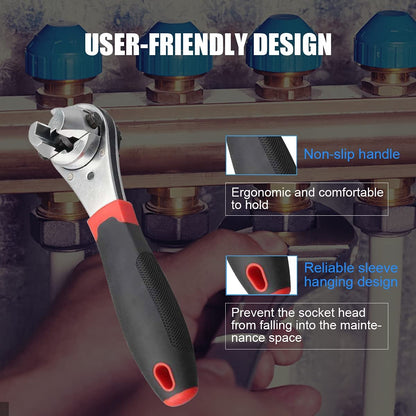 🔧Adjustable Ratchet Wrench Kit for 6-22mm Screw